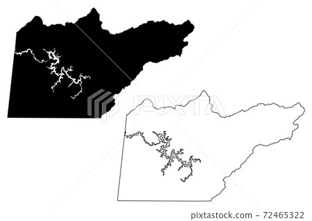 Cherokee County, North Carolina State (U.S. county, United States of America, USA, U.S., US) map vector illustration, scribble sketch Cherokee map 72465322