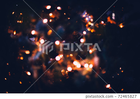 Blurry shiny garland lights, winter holiday background, mock up Blurry shiny garland lights, winter holiday background, mock up 72465827