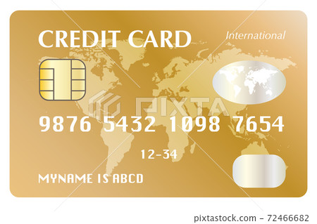 Gold Credit card cashless 72466682