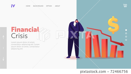 Global Economic Crisis at Coronavirus Pandemic, Defaulted Economy Landing Page Template. Investor Character Bankrupt Global Economic Crisis at Coronavirus Pandemic, Defaulted Economy Landing Page Template. Investor Character Bankrupt 72466756