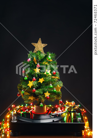 festive turntable and Christmas Tree with colorful led lights festive turntable and Christmas Tree with colorful led lights 72468371