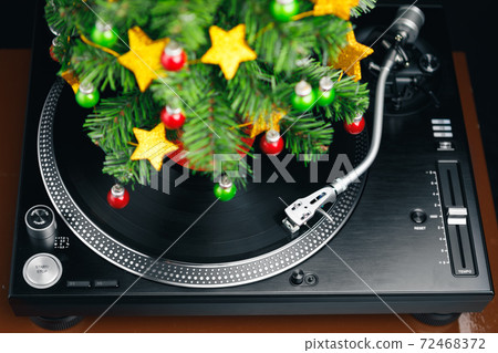 festive turntable with Christmas Tree branches with decorations festive turntable with Christmas Tree branches with decorations 72468372