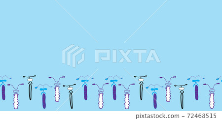 Simple bicycle border with vector graphics on a light blue background. great for paper products, home decor, wallpaper, scrapbooks and wrapping paper. 72468515