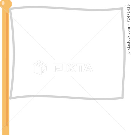 簡單的白旗 插圖素材 圖庫