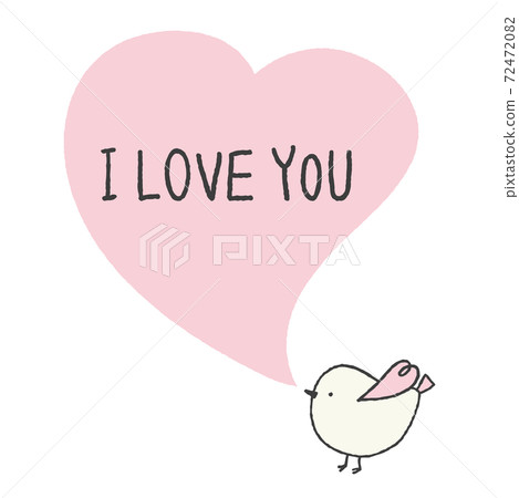 A little bird and a big heart that convey love 72472082