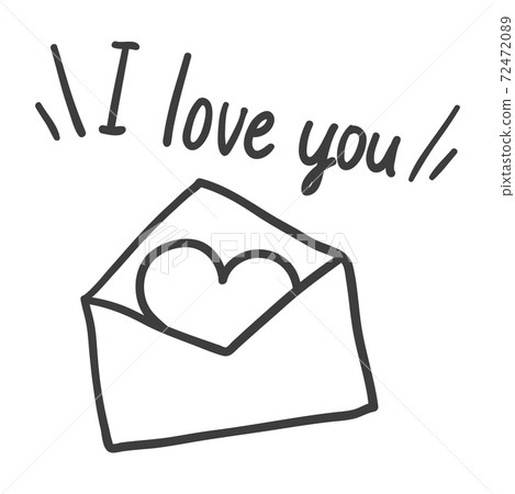 Love letter with a heart 72472089