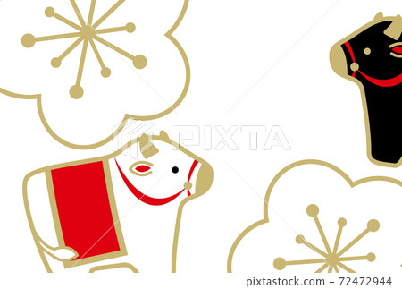 New Year's card 2021 postcard template Ox year cow 72472944
