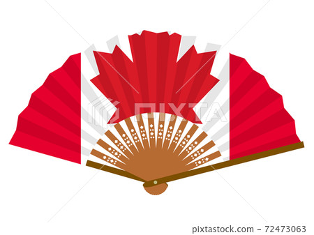 Folding fan with Canadian flag Folding fan with Canadian flag 72473063