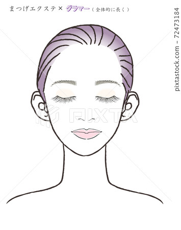 Eyelash extensions_Illustration by pattern_Glamor type 72473184