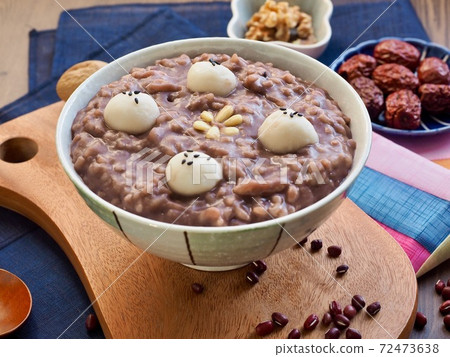 Korean traditional food red bean porridge 72473638