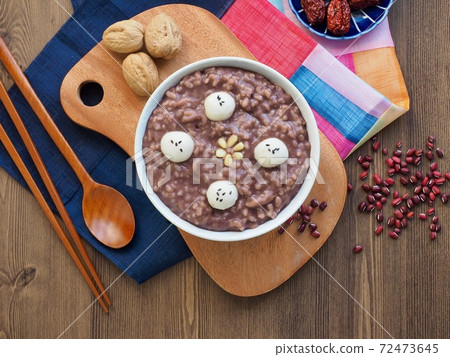 Korean traditional food red bean porridge Korean traditional food red bean porridge 72473645