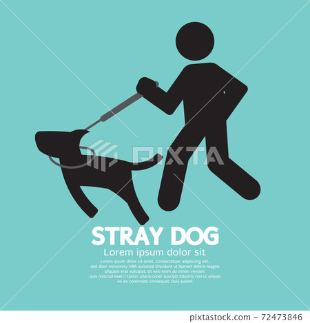 Black Symbol Stray Dog Vector Illustration. 72473846