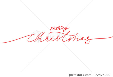 Merry Christmas vector brush pen red lettering. Merry Christmas vector brush pen red lettering. 72475020
