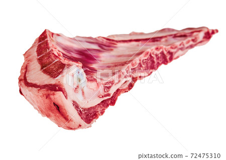 Fresh raw lamb breast and flap isolated on white Fresh raw lamb breast and flap isolated on white 72475310