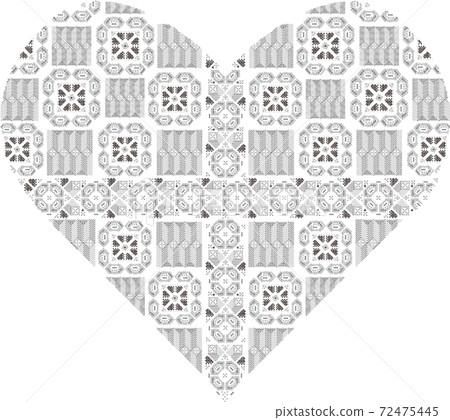 Amami Oshima Tatsugo pattern heart lace cute Valentine frame Amami Oshima Tatsugo pattern heart lace cute Valentine frame 72475445