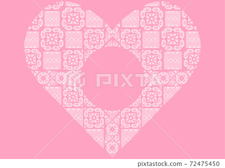 Amami Oshima Tatsugo pattern heart lace cute Valentine frame 72475450