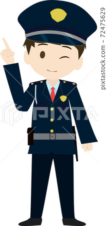 Illustration of a guard pointing - Stock Illustration [72475629] - PIXTA