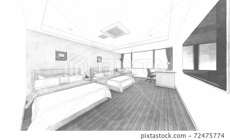 珀斯酒店內飾雙人床84 珀斯酒店內飾雙人床84 72475774