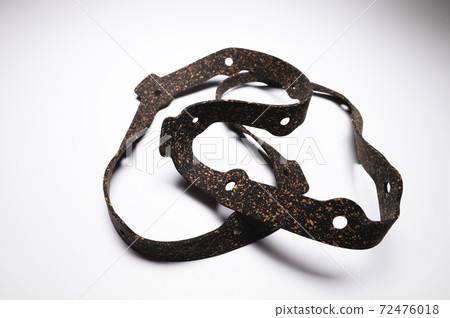 Automatic transmission oil pan gasket. auto parts for auto undercarriage on gray background 72476018