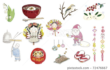 Illustrations that can be used for Christmas and New Year holidays 72476667