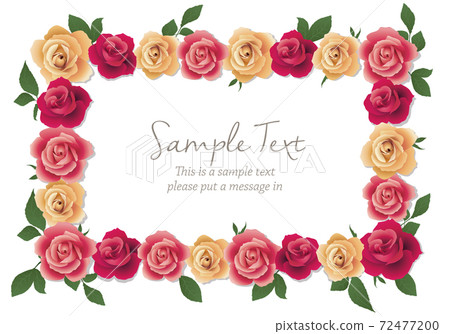 Rose box frame (pink) - Stock Illustration [72477200] - PIXTA