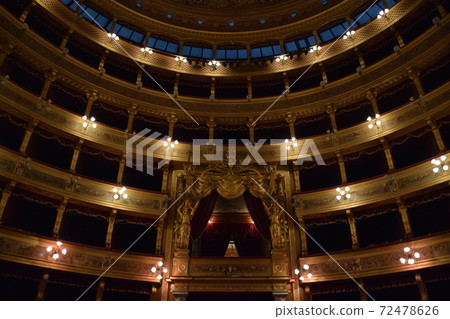 Royal Box and Ceiling of Massimo Theater in Palermo, Italy Royal Box and Ceiling of Massimo Theater in Palermo, Italy 72478626
