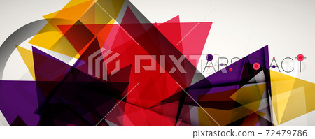 Geometric abstract background. Color triangle shapes. Vector illustration for covers, banners, flyers and posters and other designs Geometric abstract background. Color triangle shapes. Vector illustration for covers, banners, flyers and posters and other designs 72479786