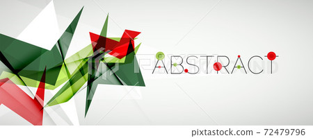 Geometric abstract background. Color triangle shapes. Vector illustration for covers, banners, flyers and posters and other designs 72479796