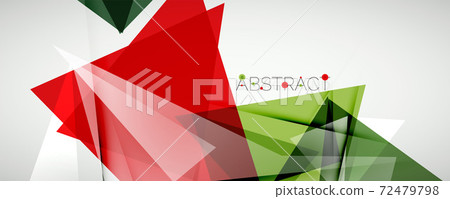Geometric abstract background. Color triangle shapes. Vector illustration for covers, banners, flyers and posters and other designs 72479798
