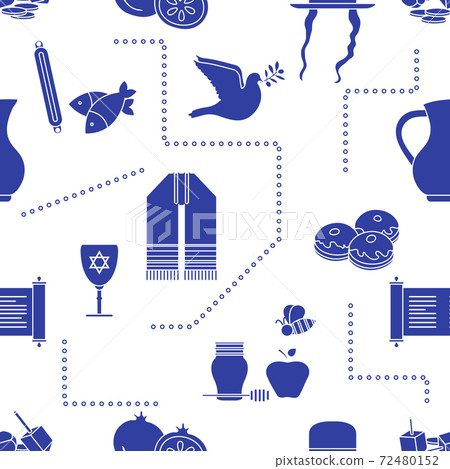 Vector Jewish Holiday Israel Traditional Festive 72480152