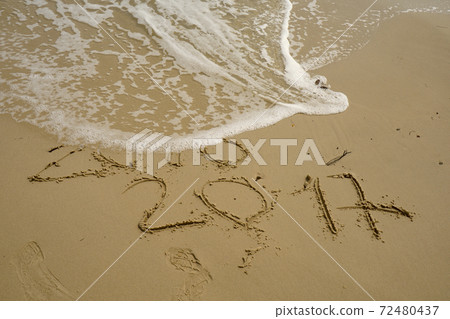 2016 and 2017 year on the sand beach 2016 and 2017 year on the sand beach 72480437