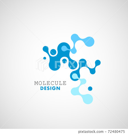 Abstract blue molecules on white background.... - Stock Illustration ...