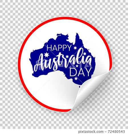 Happy Australia republic day text on map of... - Stock ...