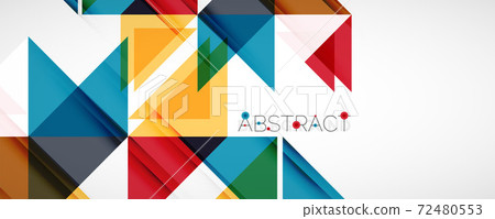 Set of vector triangle geometric backgrounds. Vector illustration for covers, banners, flyers and posters and other designs 72480553