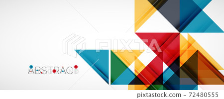 Set of vector triangle geometric backgrounds. Vector illustration for covers, banners, flyers and posters and other designs 72480555