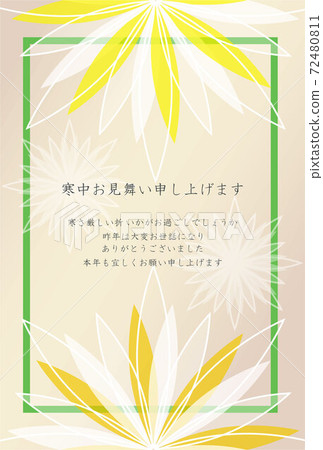 花卉圖案冬季問候語 花卉圖案冬季問候語 72480811