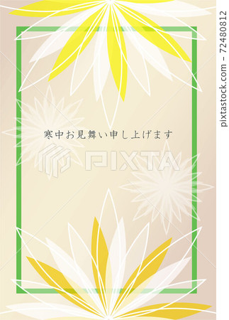 花卉圖案冬季問候語 花卉圖案冬季問候語 72480812