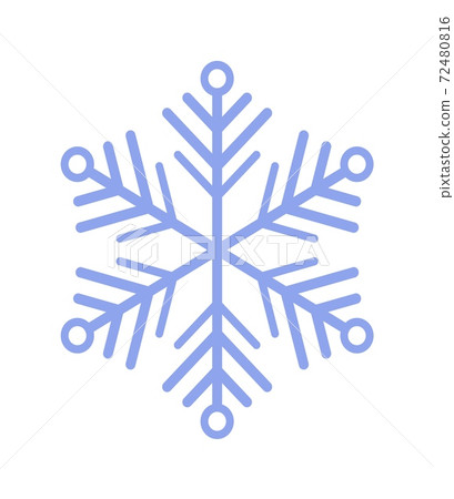 Blue snowflake winter and Christmas symbol 72480816