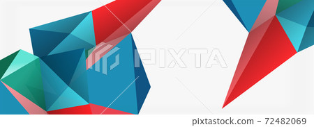 3d mosaic abstract backgrounds, low poly shape geometric design 72482069