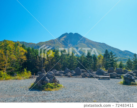 Mountainside garden and Mt. Nikko-Shirane (Katashina Village, Gunma Prefecture) 72483411