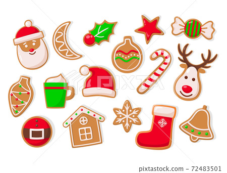 Gingerbread Man and Baubles Ball and Stars Set 72483501