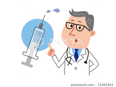 Syringe and doctor Syringe and doctor 72483803