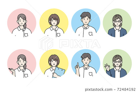 Nurse male and female icon set 72484192