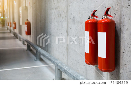 Fire extinguishers in the warehouse 72484259