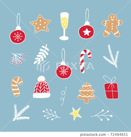 Vector set of Christmas new year element - Stock Illustration [72484831 ...