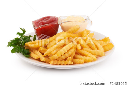 french fries on white french fries on white 72485935
