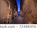 Blue hour alley in Siracusa 72486956