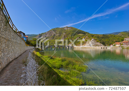 Old Bridge on Drina river in Visegrad - Bosnia and Herzegovina 72487507