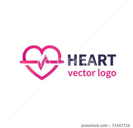 Heart vector logo for cardiology clinic 72487728
