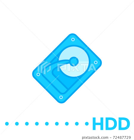 HDD, hard drive isolated on white 72487729